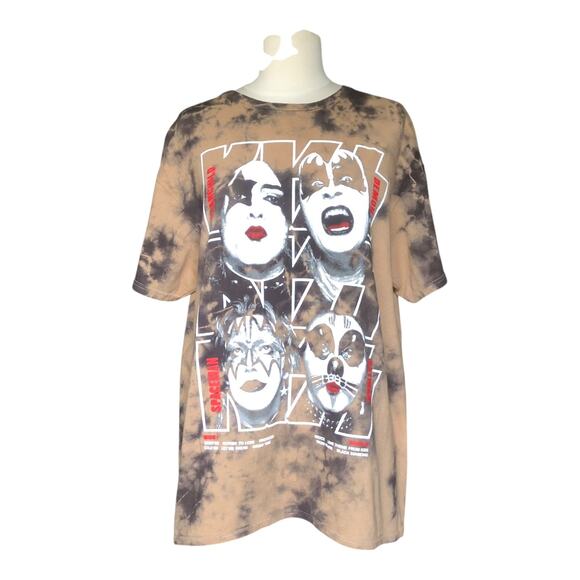 Kizz Rock Band Merch Shirt Tie Dye Crew Neck Short Sleeve Unisex Size Large NWOT - Picture 1 of 7